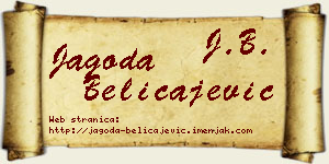 Jagoda Beličajević vizit kartica